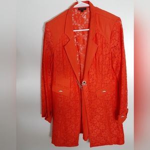 Long blazer lace orange